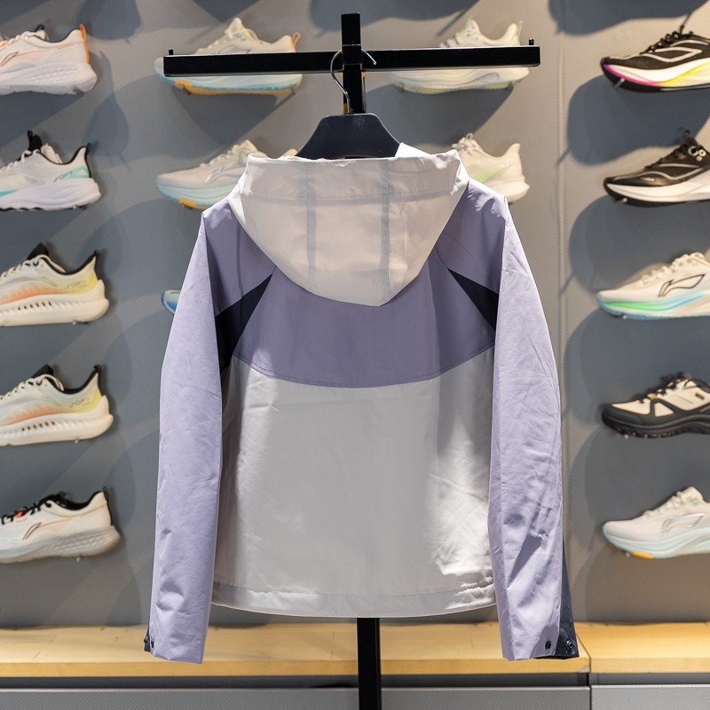 李宁运动风衣女子2026春季新品防泼水抗静电宽松连帽外套AFDW114,运动服/休闲服装,运动风衣,淘宝优惠券,粉丝福利购,淘宝优惠卷