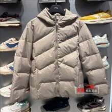李宁羽绒服男子2024冬季款防泼水立体裁剪80%鸭绒短羽绒服AYMU079