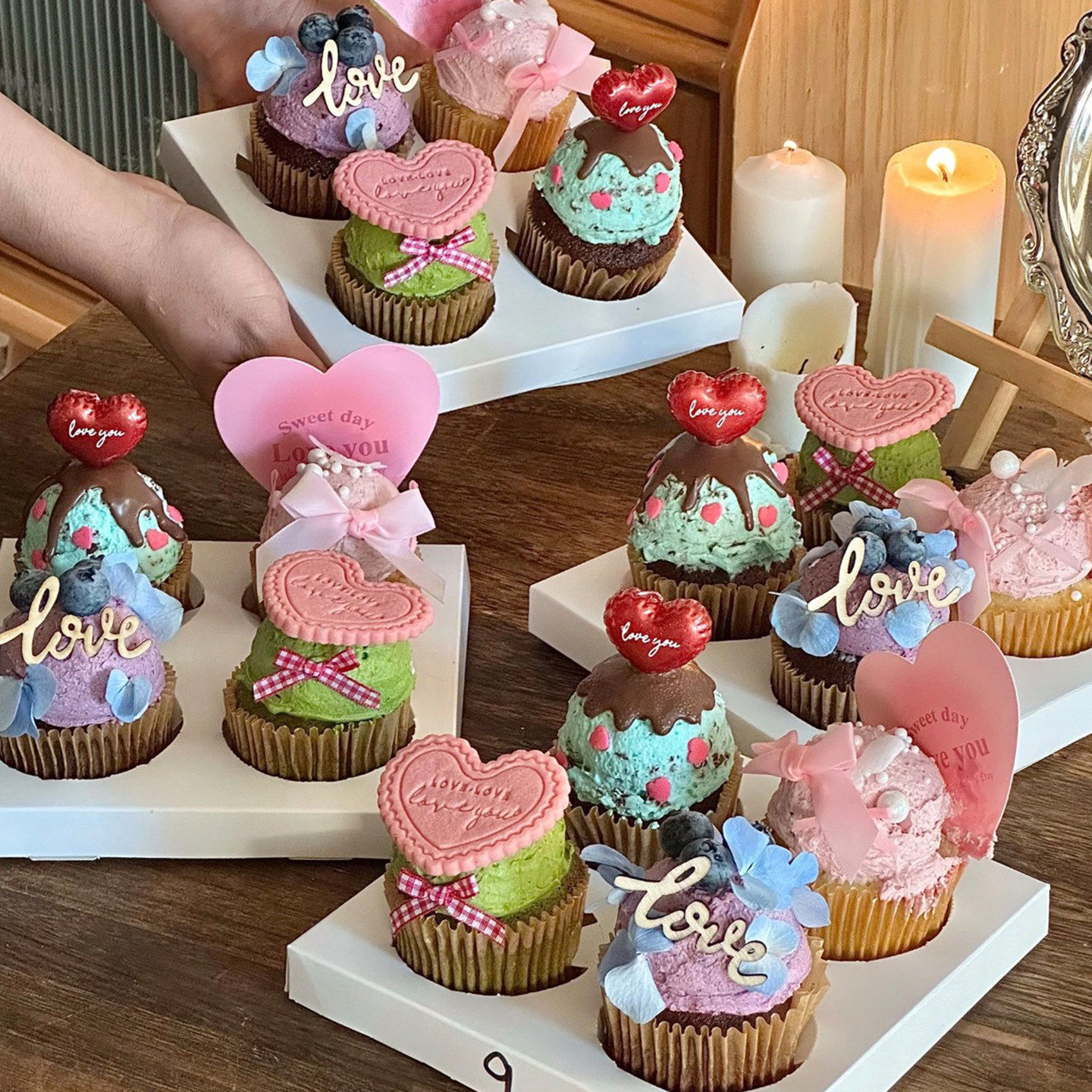 2.14情人节情侣告白杯子蛋糕装饰气球爱心蜡烛饼干粉心卡DIY丝带,节庆用品/礼品,蛋糕/烘焙装饰用品,淘宝优惠券,粉丝福利购,淘宝优惠卷