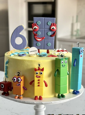 数字积木Mumber blocks儿童周岁主题生日派对甜品蛋糕装扮摆件