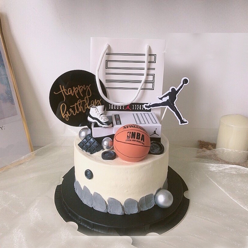 篮球鞋模型生日礼物烘焙蛋糕装饰
