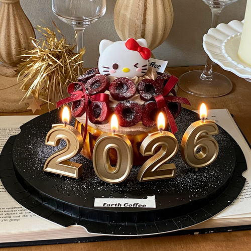 2026新年跨年KT猫巴斯克蛋糕