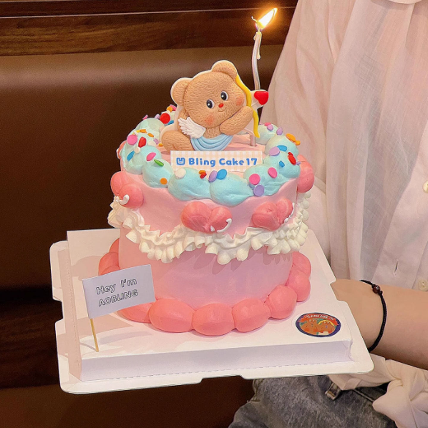 520情人节粉色系黄油小熊蛋糕装饰情侣告白可爱丘比特熊甜品插件,节庆用品/礼品,蛋糕/烘焙装饰用品,淘宝优惠券,粉丝福利购,淘宝优惠卷