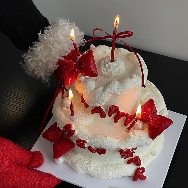 2025网红简约亮面蝴蝶结红色蜡烛插件新年跨年元旦蛋糕装饰摆件,节庆用品/礼品,蛋糕/烘焙装饰用品,淘宝优惠券,粉丝福利购,淘宝优惠卷