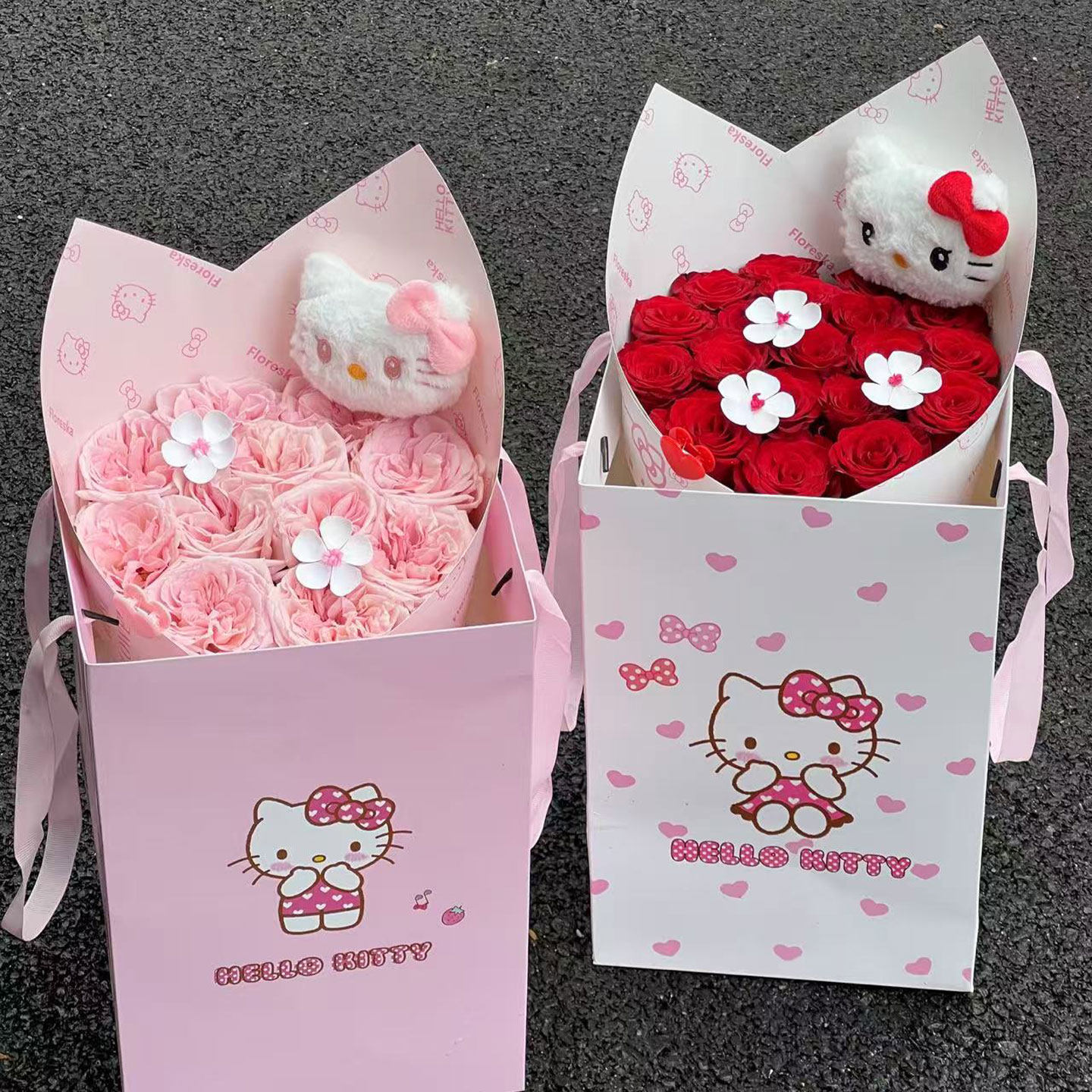网红七夕情人节情侣kt猫花束毛绒凯蒂玫瑰情侣告白DIY包装纸材料,节庆用品/礼品,蛋糕/烘焙装饰用品,淘宝优惠券,粉丝福利购,淘宝优惠卷