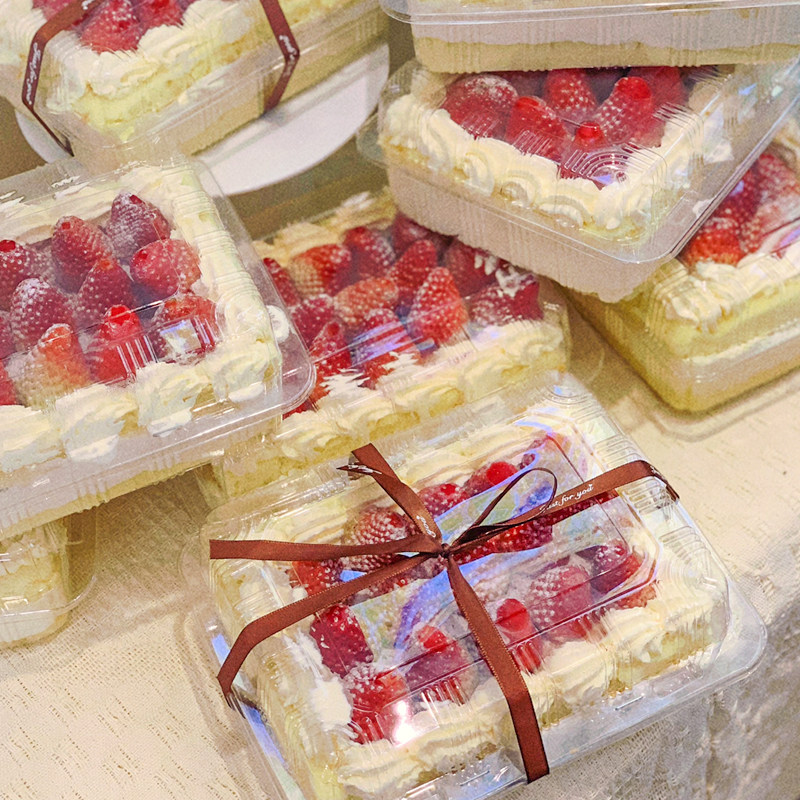 草莓奶油蛋糕盒子千层甜品透明打包盒四喜水果莓果提拉米苏包装盒,节庆用品/礼品,蛋糕/烘焙装饰用品,淘宝优惠券,粉丝福利购,淘宝优惠卷
