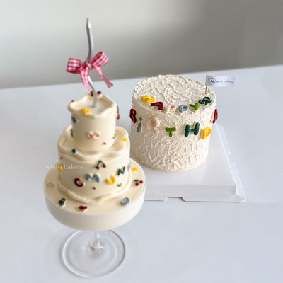 小清新姐妹生日聚会甜品蛋糕装饰