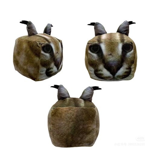 跨境新品 raise a floppa毛绒玩具 方块猫仿真公仔 玩偶 厂家批发