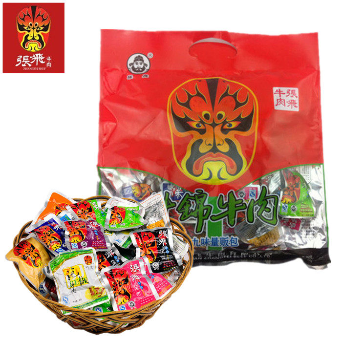 张飞什锦牛肉350g四川阆中川味卤味牛肉干多味混装休闲零食小吃