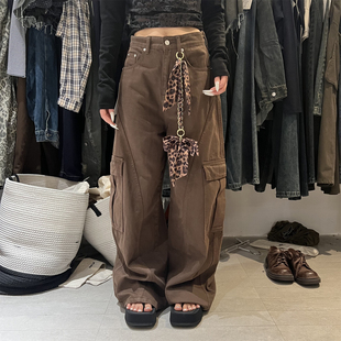 PLNH2025秋冬新款韩版时尚设计感宽松显瘦高腰复古百搭休闲牛仔裤