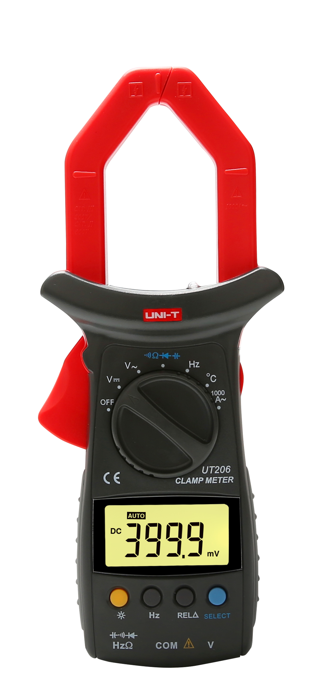 优利德ut206数字钳形万用表自动量程测温电流万能表电流表