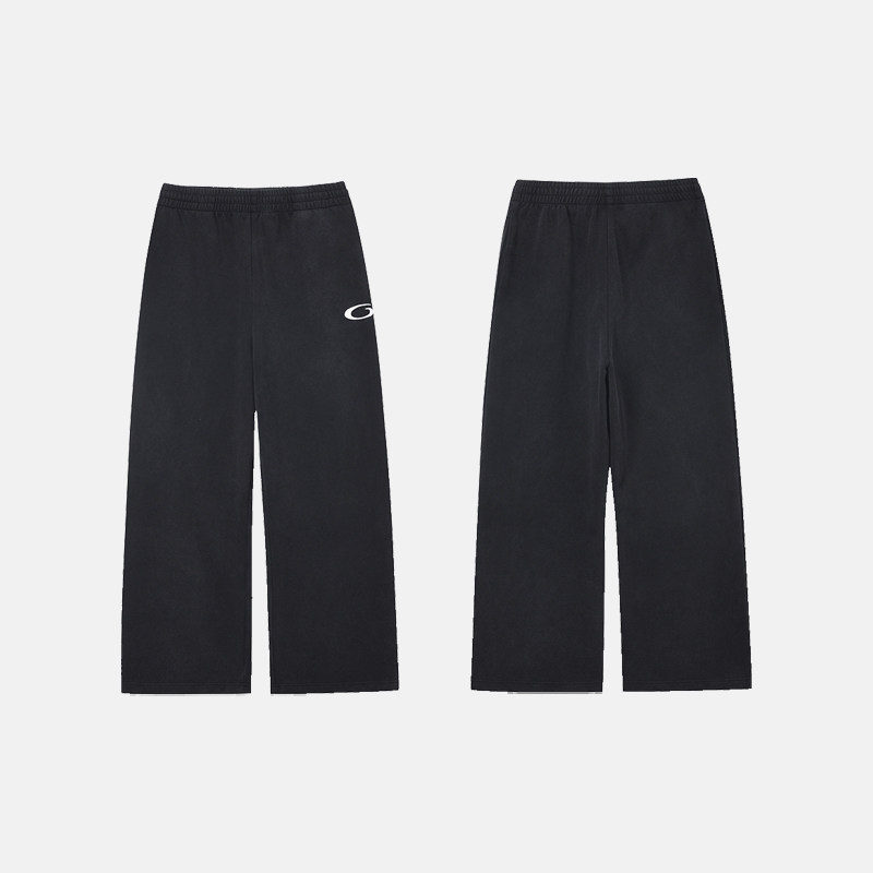 Unblank雾感做旧水洗卫裤