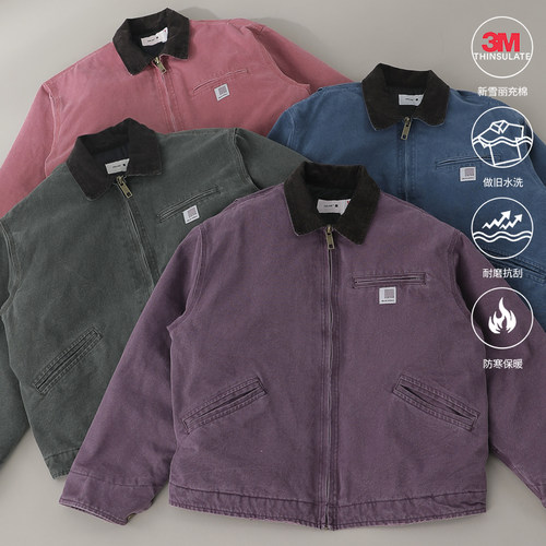 加厚款底特律男棉服工装夹克