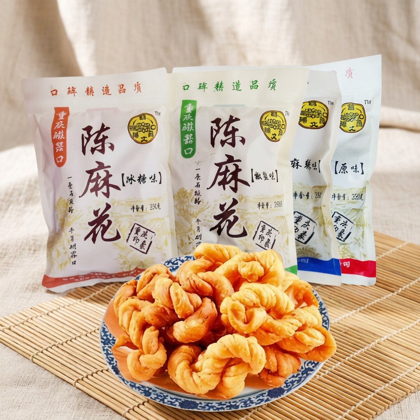 麻花重庆特产磁器口古镇麻花350g袋装冰糖椒盐味麻辣零食2袋包邮