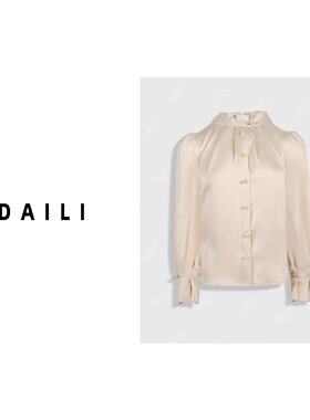 黛利时尚百搭气质小香风国风长袖衬衫DL2401020