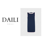 黛利新款 时尚 简约气质休闲连衣裙DL2407040