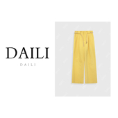 女DL2504009 纯色百搭简约收腰休闲裤 黛利新款 时尚