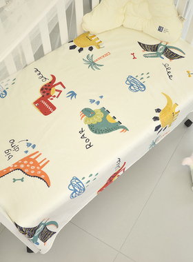 定制婴儿床单纯棉a类 新生儿四季双层纱布床笠上下床儿童夏季旅行
