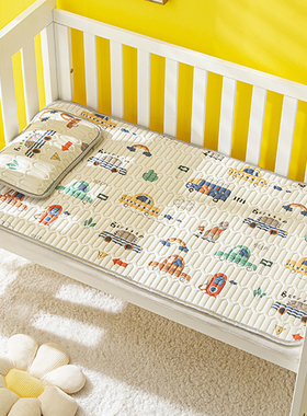 定做幼儿园凉席婴儿床a类乳胶透气水洗夏季冰丝软垫儿童宝宝席子