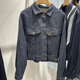 时尚 欧洲站2025早秋新款 翻领单排扣牛仔外套女宽松显瘦百搭上衣