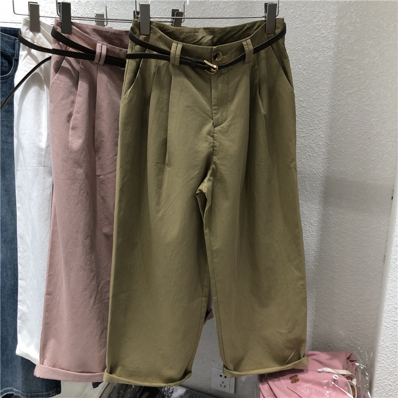高腰欧货韩长裤休闲裤