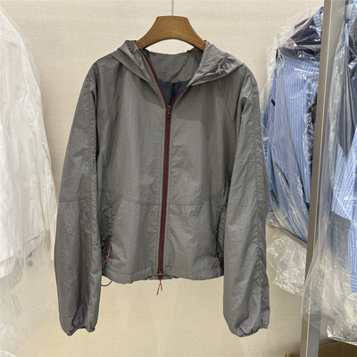 欧洲站欧货2026韩版时尚连帽防晒外套女轻薄百搭宽松夹克短外套