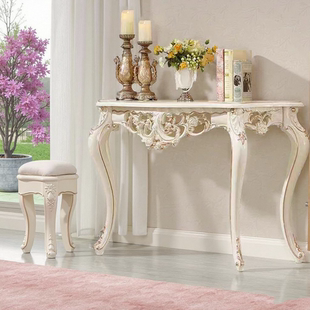 欧式玄关桌靠墙走廊桌子置物架沙发背几展示台半圆进门入户装饰桌