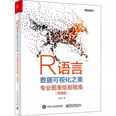正版R语言数据可视化之美 专业图表绘制指南 张杰 电子工业出版社 包和plot3D包等绘制专业图表方法书
