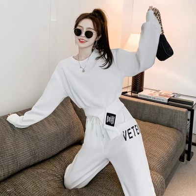 运动套装减龄卫衣长裤2023