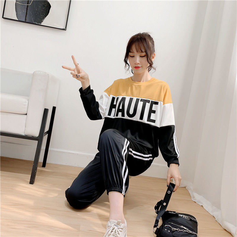 2025春秋季新款少女运动服套装女潮牌休闲初中学生韩版宽松两件套