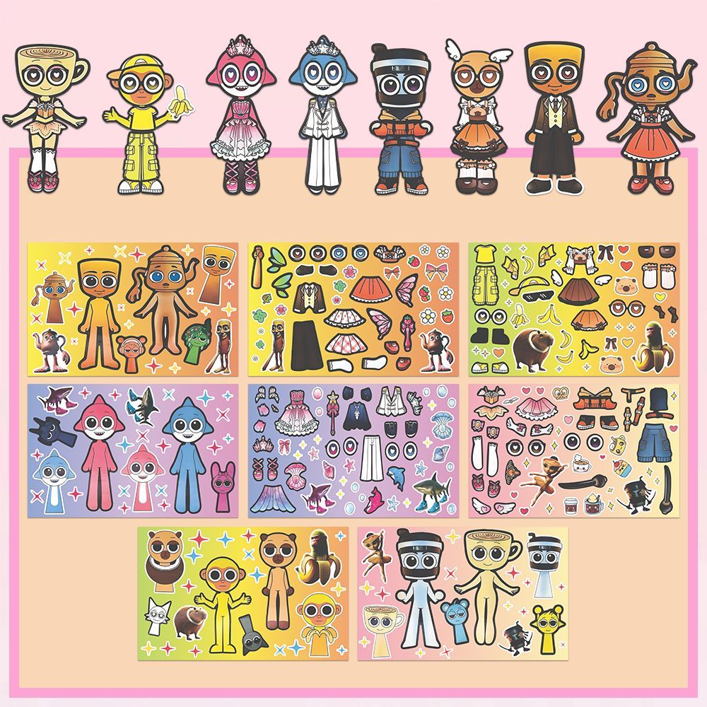 山海经VS节奏盒子贴纸玩具手帐