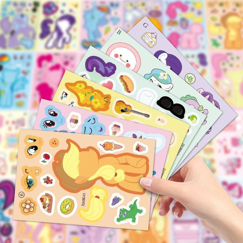 小马宝莉贴纸DIY创意可爱卡通贴画新款儿童女孩益智早教贴纸可爱