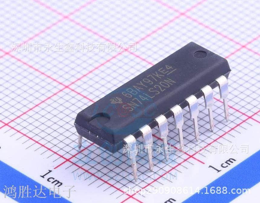 全新原装 SN74LS20N 74LS20 直插 DIP-14 双4输入与非门 逻辑芯片