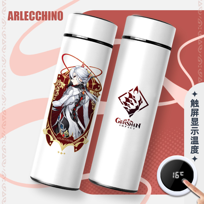 原神周边阿蕾奇诺水杯温度显示保温杯仆人克洛琳德送人生日礼物