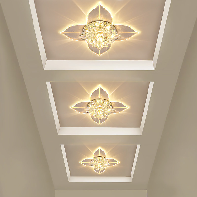 led水晶七彩门厅入户调光玄关灯