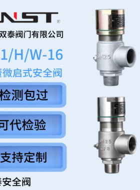 双泰安全阀弹簧式安全阀A21H-16C A21F-16C A21W-16P蒸汽安全