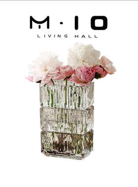 MIO LIVING·AIDA | 花瓶摆件客厅插花高级感餐桌水养透明玫瑰花