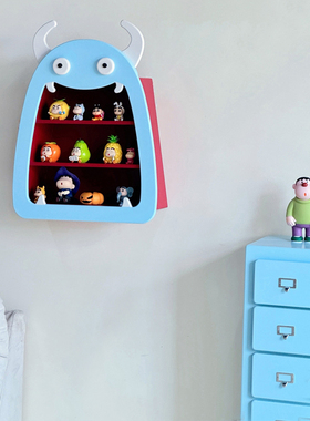 有家造物多巴胺彩色杯架小怪兽展示架客厅书桌收纳置物架格架墙饰