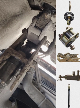 适配解放J6P变速杆伸缩节小油缸变速档杆修理包大拉杆前锁头j62.0