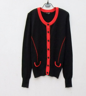 手机有详情图春秋薄款女装黑色基本款针织开衫外套毛衣155-165