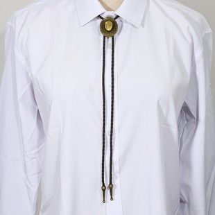 领结领绳配饰 帽子项链衬衫 欧美复古英伦bolo tie牛仔波洛领带男士