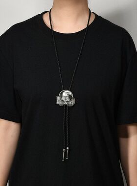 合金皮绳男女霸气个性老鹰头项链