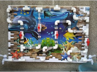 不含背景板 幼儿园墙面区域玩水管道宝宝早教益智玩具水管拼接套装