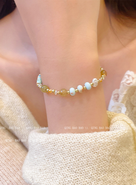 新中式寿山石琉璃手链轻奢小众