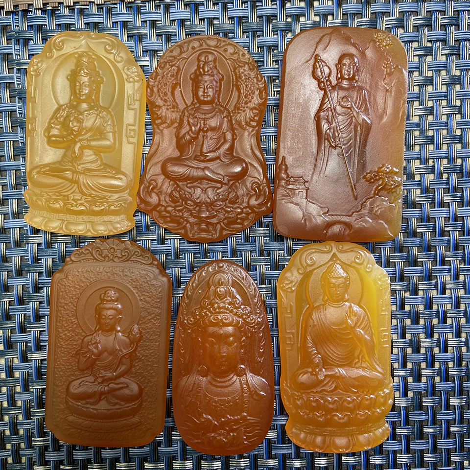 玛瑙玉髓精工雕刻吊坠挂件观音地藏王不动明王如来普贤
