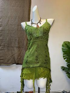 炸鸡小艾兮同款杂食性大吗喽尼泊尔精灵女巫风裙子