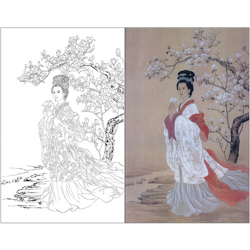 0国画临摹白描古代实物打印稿