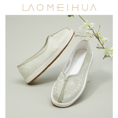 老美华女士新中式休闲布鞋