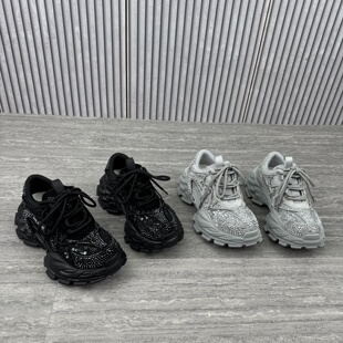 厚底松糕鞋 欧货欧洲站真皮老爹鞋 女2026春季 新款 潮 百搭休闲运动鞋