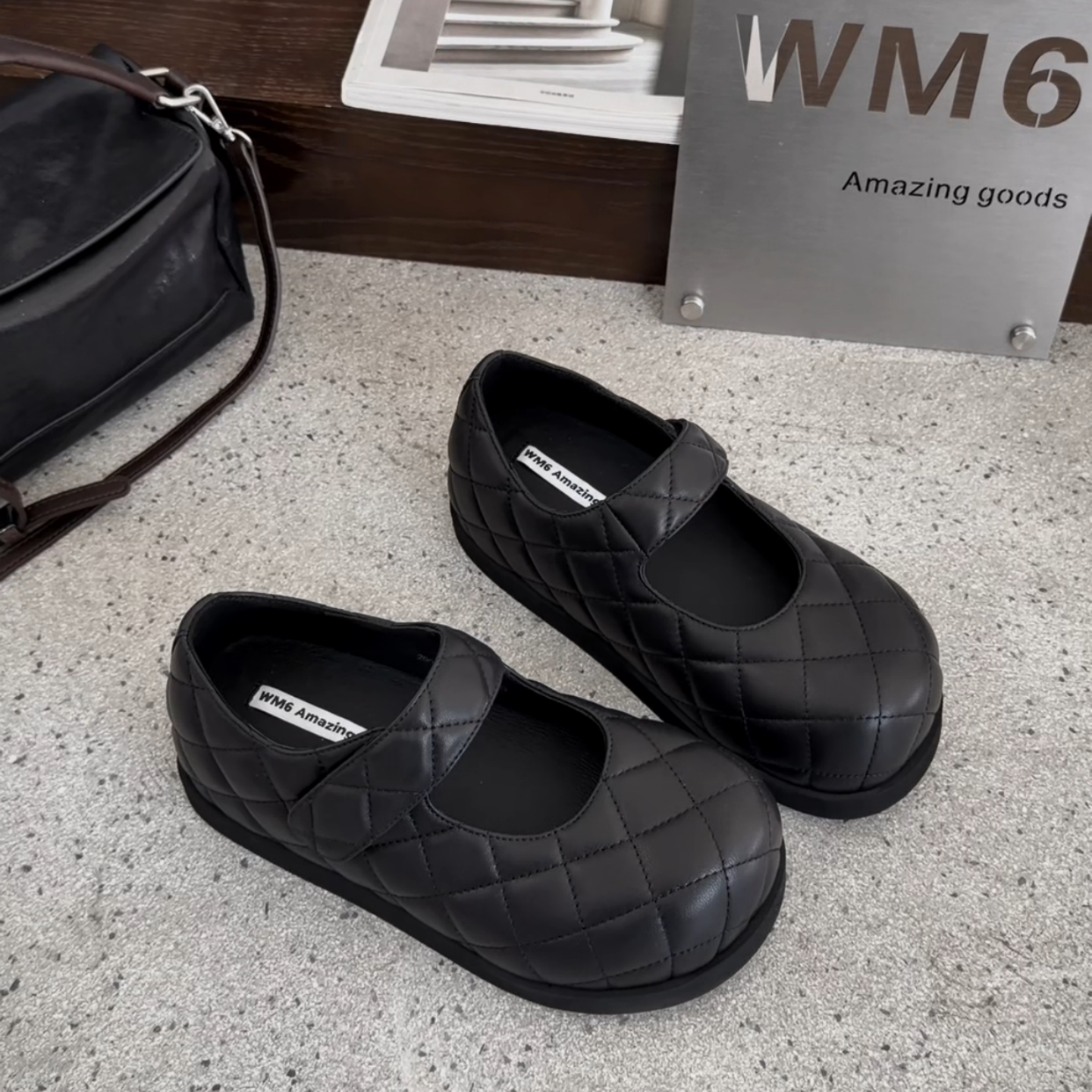 WM6英伦乐福鞋女2026春新款欧货欧洲站羊皮厚底内增高魔术贴单鞋,女鞋,乐福鞋（豆豆鞋）,淘宝优惠券,粉丝福利购,淘宝优惠卷